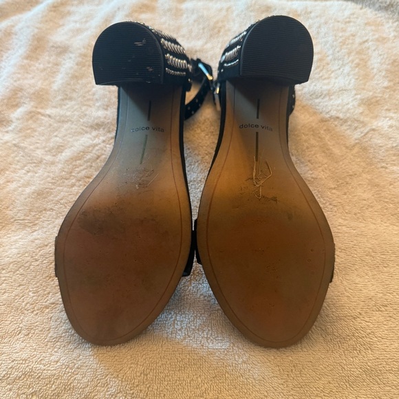 Dolce Vita Black Suede Studded Heels - Picture 4 of 5